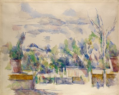 Die Terrasse im Garten von Les Lauves von Paul Cézanne